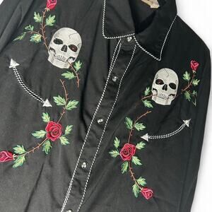 Scully black and red embroidered
